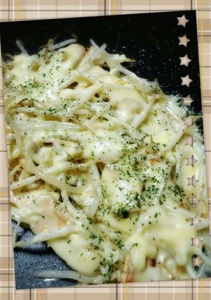 フライパンで簡単！もやしのチーズ焼き♥-レシピのメイン写真