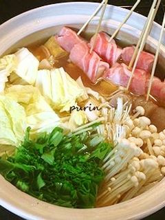 豚肉とネギの串鍋~味噌味~-レシピのメイン写真