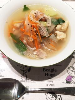野菜たっぷり!鶏肉とチンゲン菜根菜スープ-レシピのメイン写真