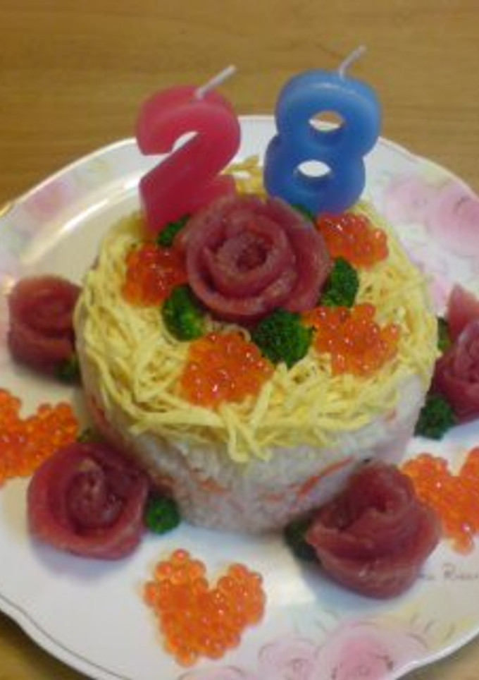 お寿司のケーキ♪～誕生日用～-レシピのメイン写真