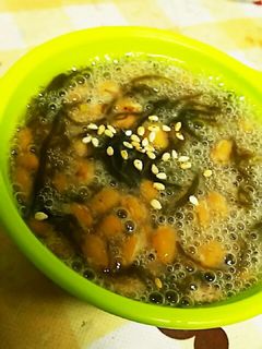 柚子胡椒風味☆もずく納豆-レシピのメイン写真