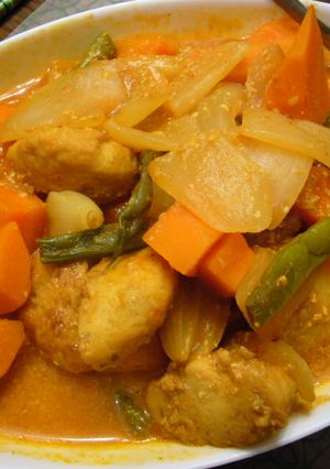 たっぷり野菜のカレーつくね煮-レシピのメイン写真