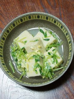 豆苗とひとくち高野豆腐の卵とじ-レシピのメイン写真
