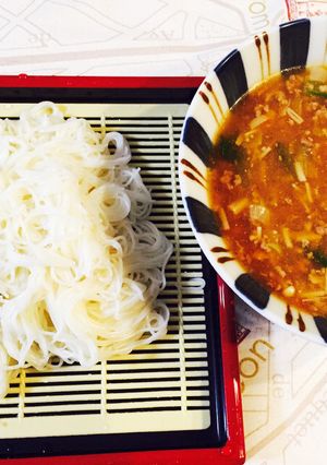 余ったそうめんで！ピリ辛つけ麺-レシピのメイン写真