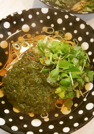 三つ葉とめかぶとろろ★そば★-レシピのメイン写真