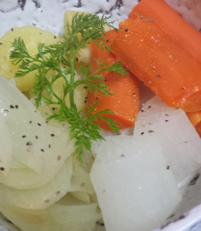 根菜類の簡単野菜蒸し-レシピのメイン写真