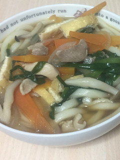 鶏肉とニラのうどん-レシピのメイン写真