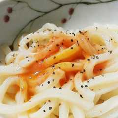 つゆなし！　釜玉明太バターうどん☆彡-レシピのメイン写真