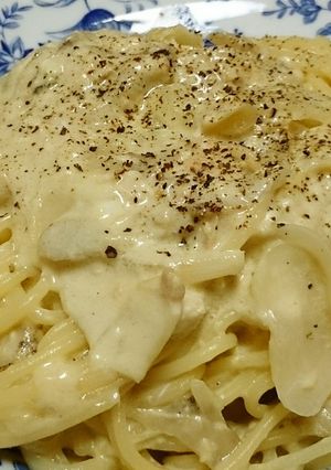 ツナとごぼうのカルボナーラ♪-レシピのメイン写真
