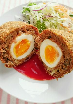 おもてなしにも★半熟卵のスコッチエッグ-レシピのメイン写真