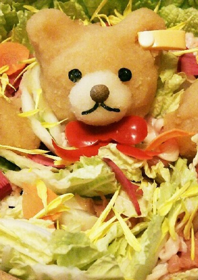 大根おろしアート～テディベアみぞれ鍋-レシピのメイン写真