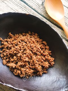 【作り置きに】煮るだけ合挽き肉で肉そぼろ-レシピのメイン写真