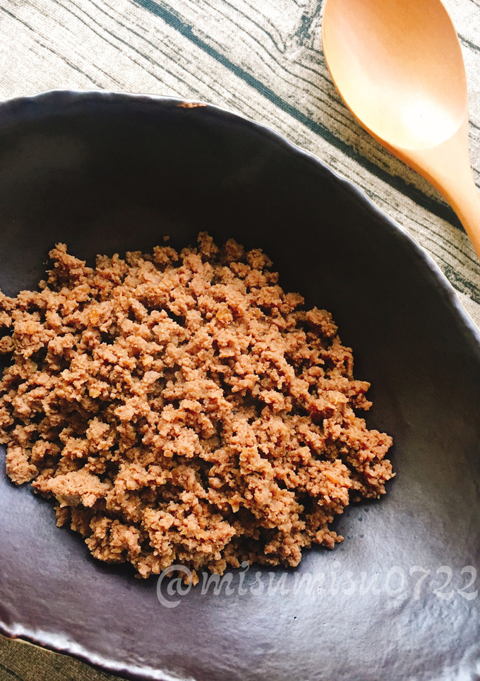 【作り置きに】煮るだけ合挽き肉で肉そぼろ-レシピのメイン写真