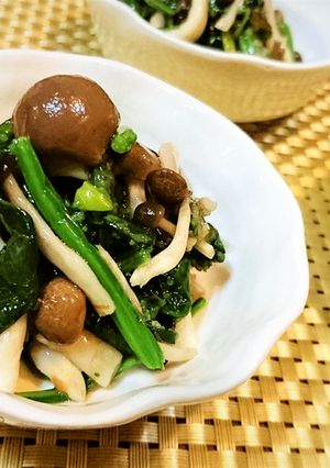 簡単【ほうれん草としめじの松前漬け和え】-レシピのメイン写真