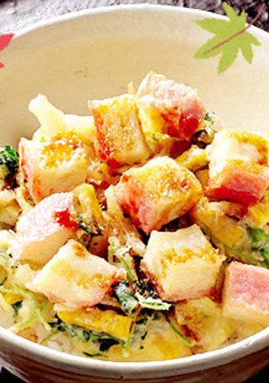 野菜もいっぱい大満足！かまぼこかき揚げ丼-レシピのメイン写真