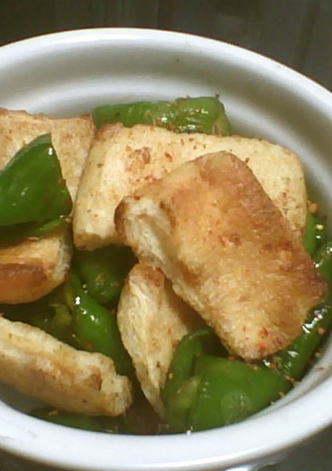 土佐甘とうの油揚炒め-レシピのメイン写真