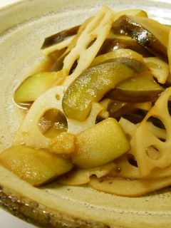 れんこんとナスの炒め煮-レシピのメイン写真