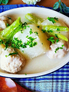 ✨カブと鶏団子のあったかミルク煮✨-レシピのメイン写真