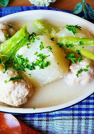 ✨カブと鶏団子のあったかミルク煮✨-レシピのメイン写真