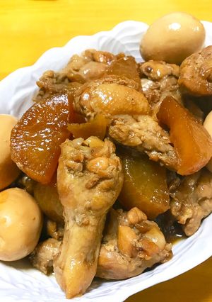 手羽元と大根の中華風こってり煮♡-レシピのメイン写真