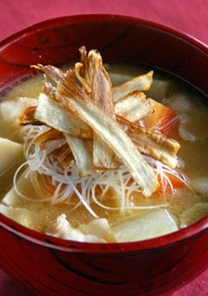 揚げ牛蒡の豚汁-レシピのメイン写真