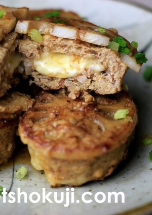 チーズ入りレンコンつくね (ローカーボ)-レシピのメイン写真