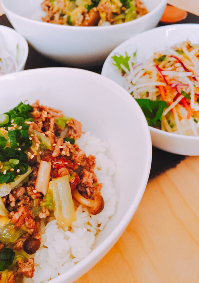 10分で白菜と挽き肉の和風あんかけ-レシピのメイン写真