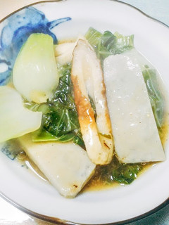 ちくわと青梗菜とサトイモのショウガ煮-レシピのメイン写真