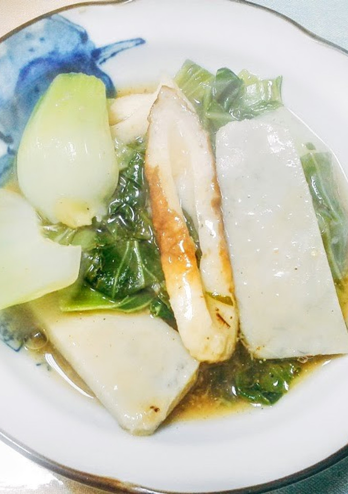 ちくわと青梗菜とサトイモのショウガ煮-レシピのメイン写真