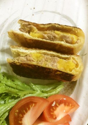 油揚げにじゃがツナ入れちゃいました-レシピのメイン写真