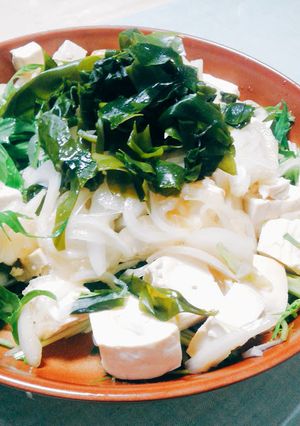 酢玉ねぎの豆腐わかめサラダ-レシピのメイン写真