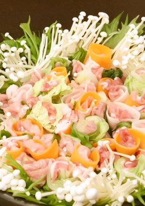 野菜とお肉をクルクル巻いて❀　映え鍋☆-レシピのメイン写真