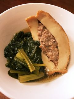 小松菜と厚揚げのひき肉挟み煮-レシピのメイン写真