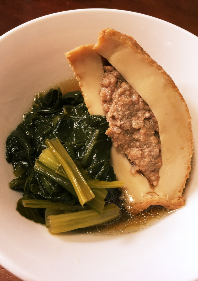 小松菜と厚揚げのひき肉挟み煮-レシピのメイン写真