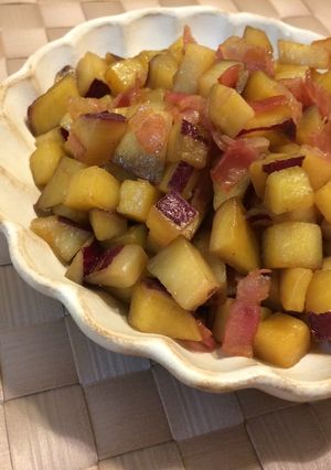 【食材ふたつ♪ サツマイモベーコン】-レシピのメイン写真