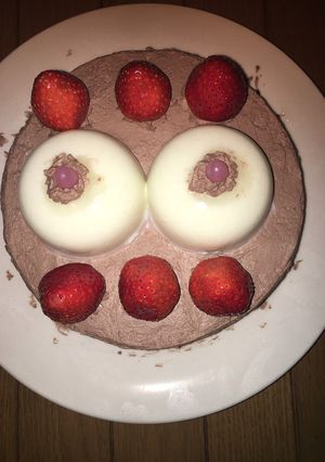 ぷるぷるおっぱいケーキのおっぱい部分-レシピのメイン写真