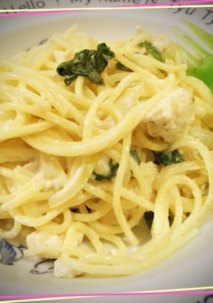 牛乳で簡単！ほうれん草のクリームパスタ-レシピのメイン写真