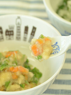 【離乳食中期】いろいろ野菜のバナナ和え-レシピのメイン写真
