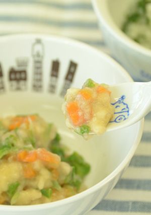 【離乳食中期】いろいろ野菜のバナナ和え-レシピのメイン写真