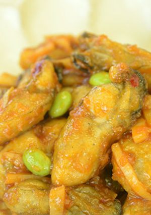 【給食レシピ】牡蠣のチリソース-レシピのメイン写真