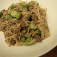えのきとオクラと牛肉のあっさり炒め