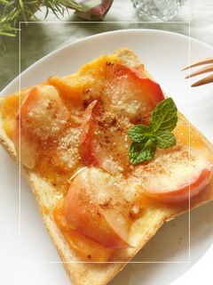 熟柿×温りんごのトースト-レシピのメイン写真