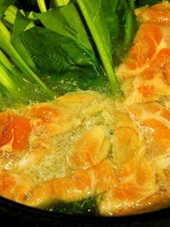 ほうれん草の豚しゃぶ鍋-レシピのメイン写真