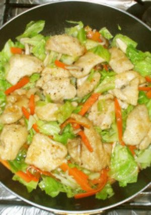 鶏肉と野菜炒め♪ローストチキンのタレで-レシピのメイン写真