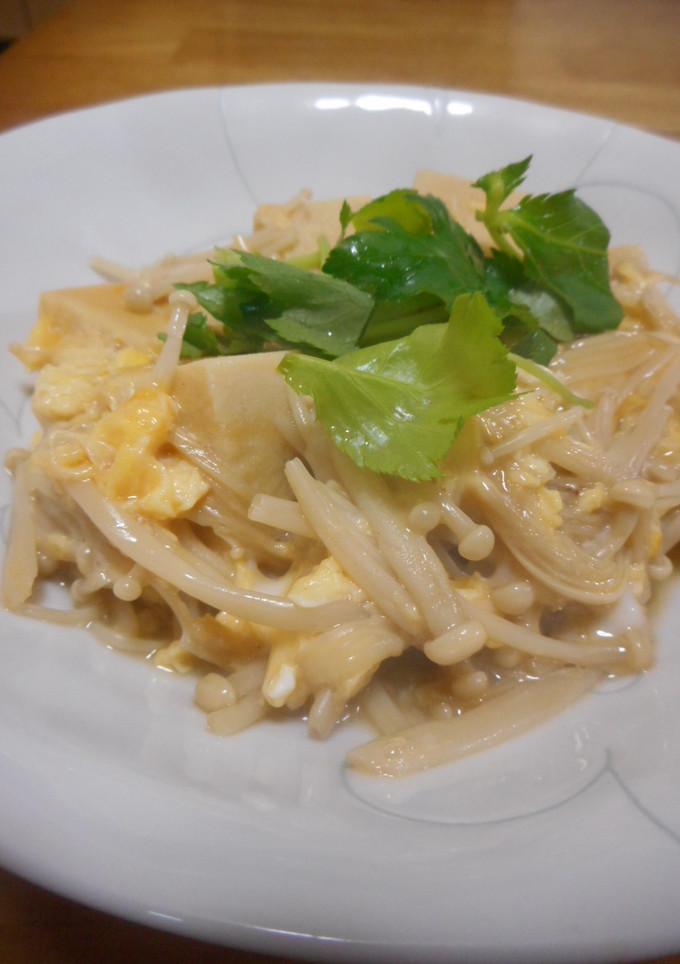 高野豆腐とえのきだけの卵とじ-レシピのメイン写真