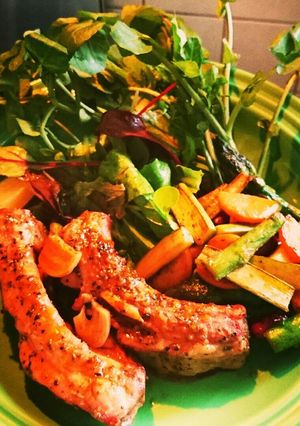 骨付き豚肉と野菜のオーブン焼き-レシピのメイン写真