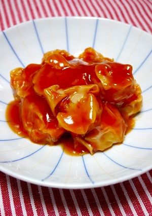 レンジで簡単！海老焼売でエビチリ-レシピのメイン写真
