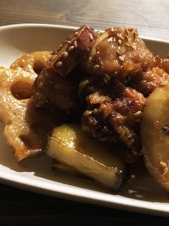 鶏れんこんとさつまいもの甘酢炒め-レシピのメイン写真