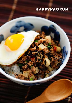 ひじきと長いものスタミナそぼろ丼-レシピのメイン写真