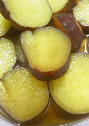 サフランでサツマイモの甘煮-レシピのメイン写真